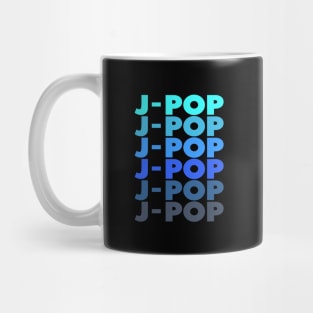 J-POP repeating blue reflections Mug